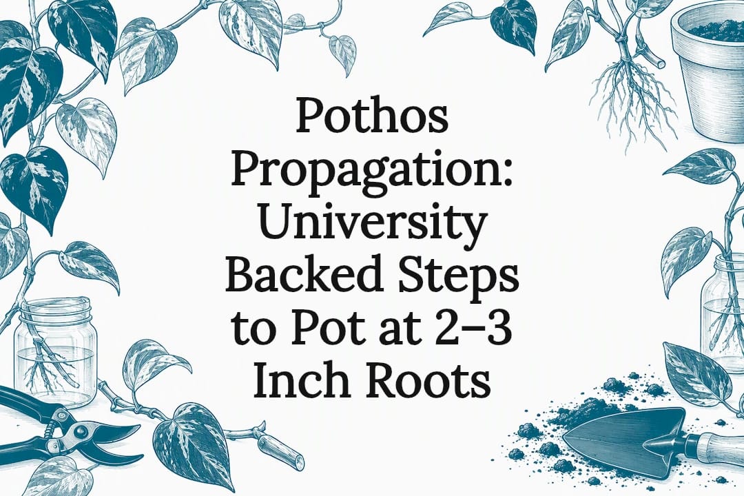 Decorative pothos propagation title card