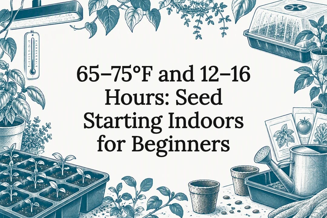Decorative indoor seed starting title card