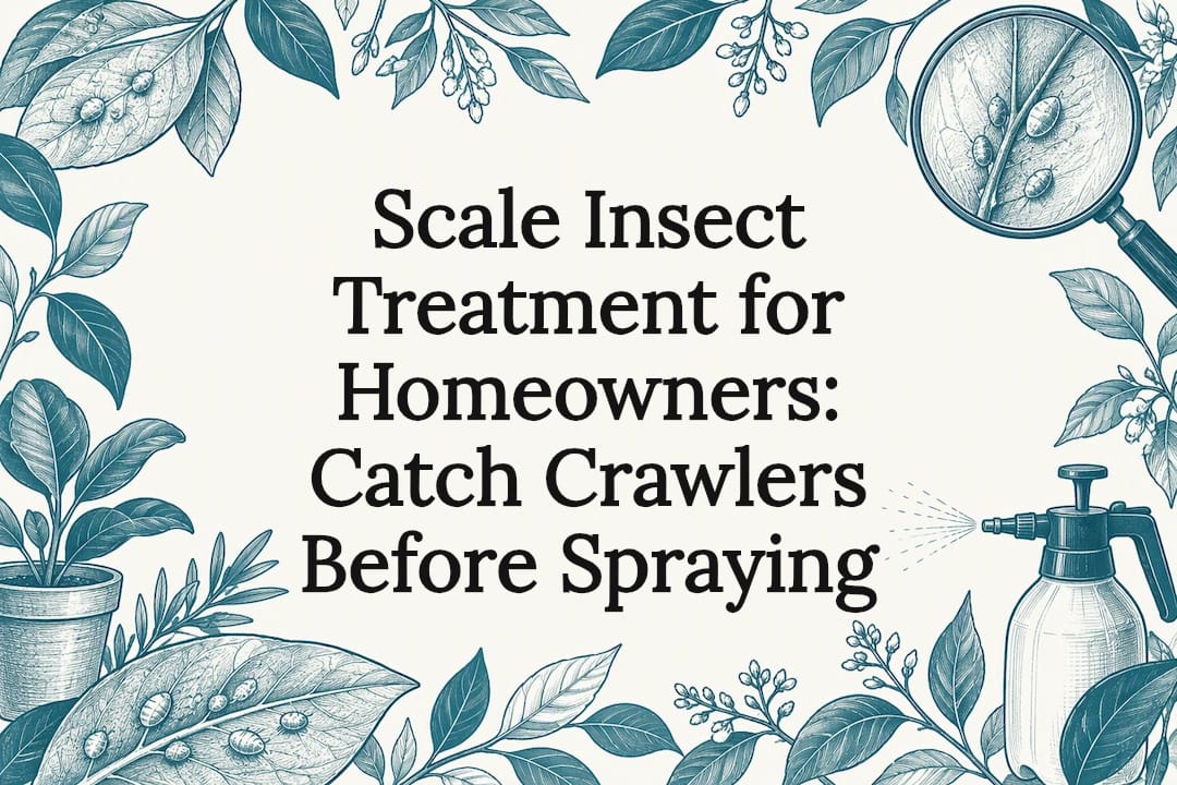 Illustrated title card with plant care sketches
