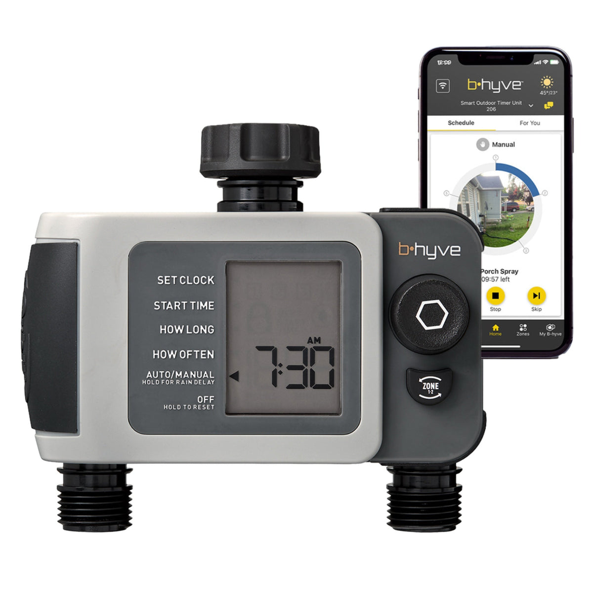 B-hyve Xd Bluetooth 2-Outlet Hose Faucet Timer 24632