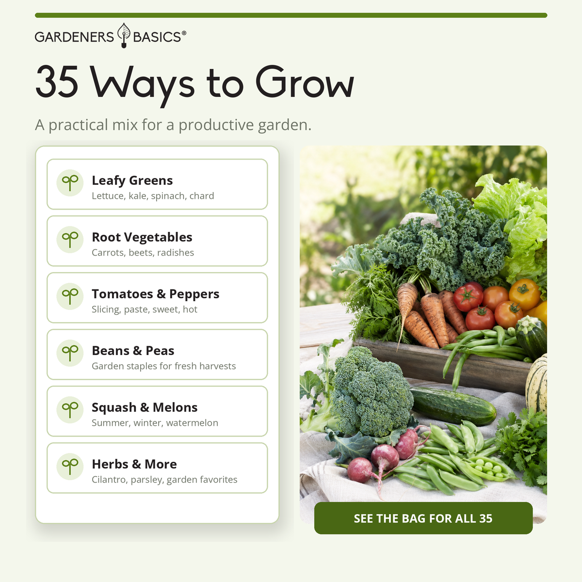 Seed Safe Survival Seed Kit – 35 Variety Pack – photo 3