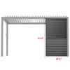 [04X07FT] Premium Adjustable Aluminum Louvered Pergola With Side Wall Panel
