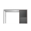 [04X07FT] Premium Adjustable Aluminum Louvered Pergola With Side Wall Panel