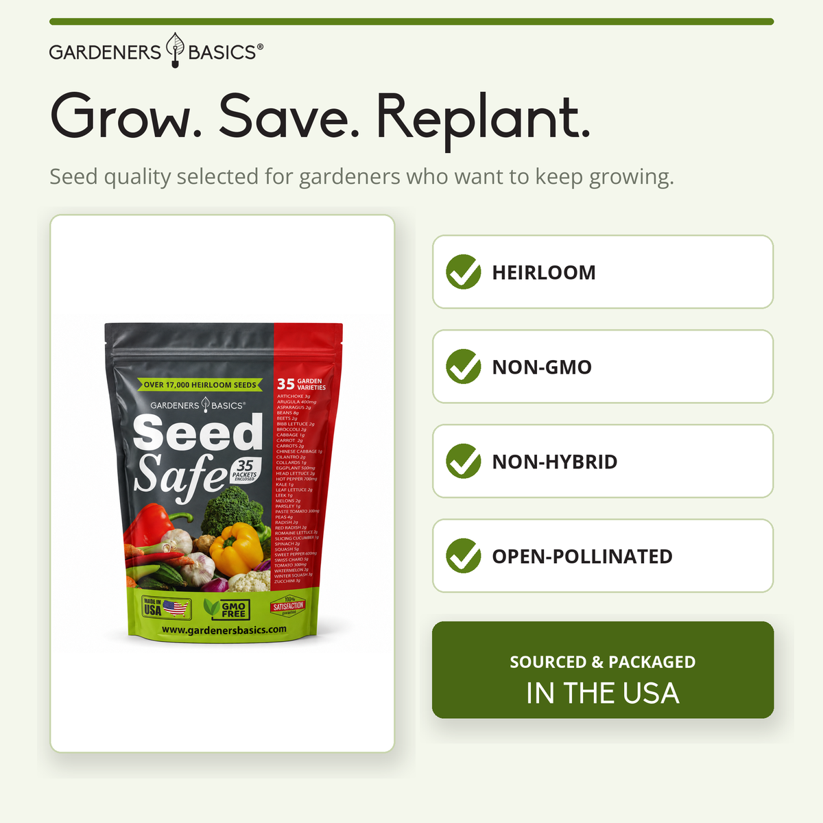 Seed Safe Survival Seed Kit – 35 Variety Pack – photo 6