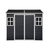 6x8 ft Outdoor Resin Storage Shed with Floor and Lockable Doors