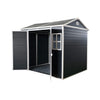 6x8 ft Outdoor Resin Storage Shed with Floor and Lockable Doors