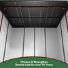 [07X10FT] Heavy-Duty Weather-Resistant Steel-Reinforced Plastic Storage Shed With Floor