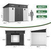 [07X10FT] Heavy-Duty Weather-Resistant Steel-Reinforced Plastic Storage Shed With Floor