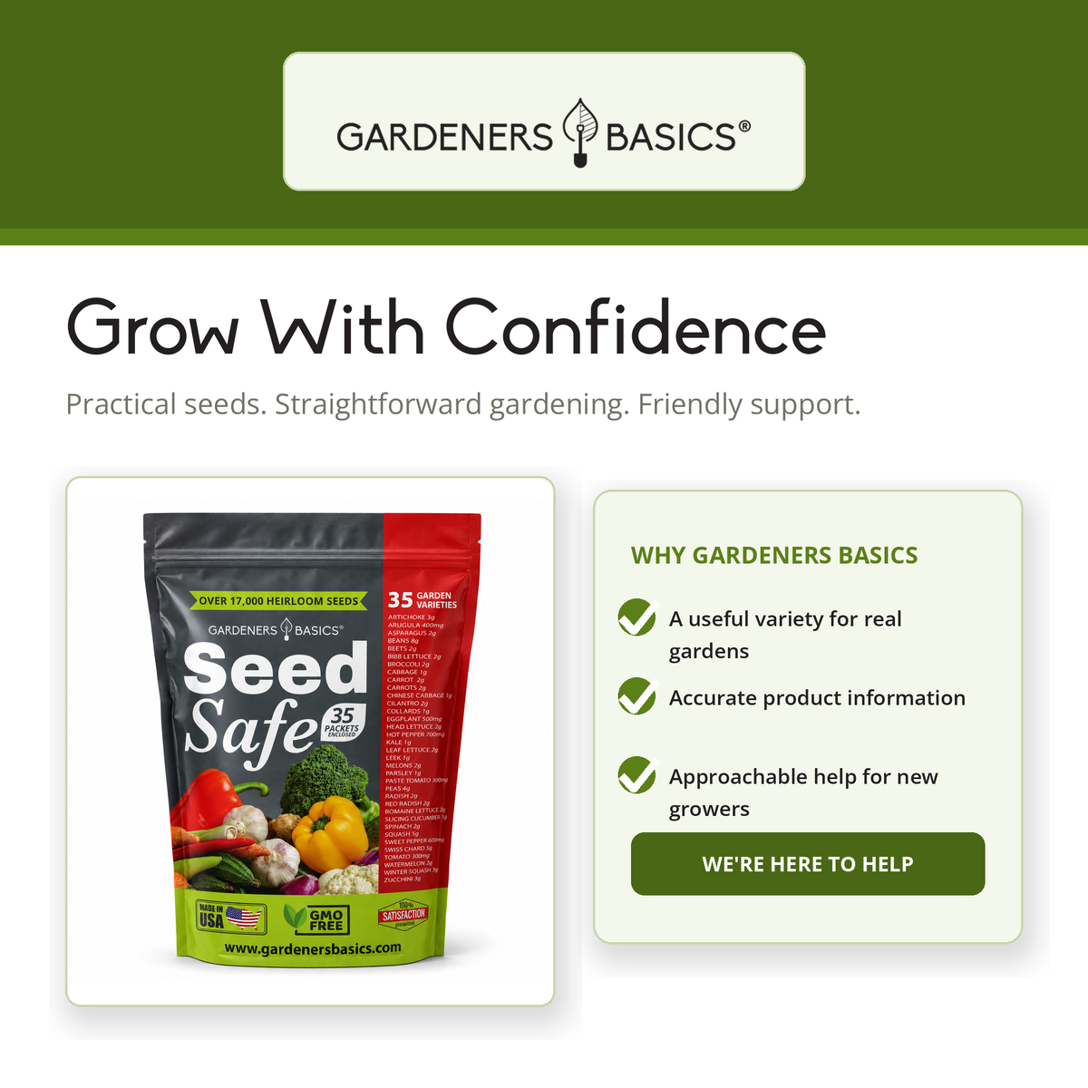 Seed Safe Survival Seed Kit – 35 Variety Pack – photo 9