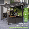 [09X10FT] Premium Outdoor Hardtop Grill Gazebo With Shelves