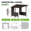 [09X10FT] Premium Outdoor Hardtop Grill Gazebo With Shelves
