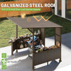 [09X10FT] Premium Outdoor Hardtop Grill Gazebo With Shelves