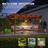[10X12FT] Premium Extra Large Outdoor Weather-Resistant Wooden Grape Pergola