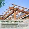 [10X12FT] Premium Extra Large Outdoor Weather-Resistant Wooden Grape Pergola