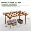 [10X12FT] Premium Extra Large Outdoor Weather-Resistant Wooden Grape Pergola