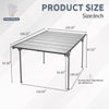 [10X16FT] Heavy-Duty Outdoor Driveway Pergola With Aluminum Alloy Frame And Polycarbonate Panels