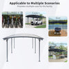 [10X19FT] Heavy-Duty Outdoor Aluminum Arch Carport With Polycarbonate Panels