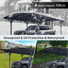 [10X19FT] Heavy-Duty Outdoor Aluminum Arch Carport With Polycarbonate Panels