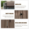 [11X12FT] Outdoor Backyard Storage Metal Shed With Galvanized Steel Frame, Windows, And Lockable Doors