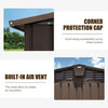 [11X12FT] Outdoor Backyard Storage Metal Shed With Galvanized Steel Frame, Windows, And Lockable Doors
