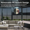 [12X12FT] Large Octagonal Sunroom Solarium With Lockable Sliding Doors And Galvanized Steel Sloping Roof