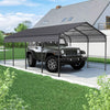 [12X20FT] Heavy-Duty Metal Carport With Galvanized Steel Roof For Car, Boats And Trucks, Gray