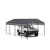 [12X20FT] Heavy-Duty Metal Carport With Galvanized Steel Roof For Car, Boats And Trucks, Gray