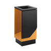 13-Gallon Heavy-Duty Commercial Outdoor Square Decorative Trash Can
