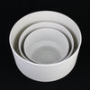 3-Piece White Plastic Planter Pot Set – Modern Pedestal Base