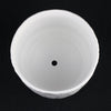 3-Piece White Stoneware Planter Pot Set with Embossed Texture