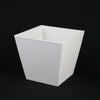 3-Piece White Plastic Square Planter Pot Set – Modern Tapered Design