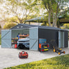 [13x20FT] Large Heavy-Duty Outdoor Metal Storage Shed With Double Doors