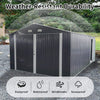 [13x20FT] Large Heavy-Duty Outdoor Metal Storage Shed With Double Doors