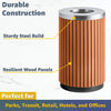 17-Gallon Commercial Round Outdoor Trash Can With Open Lid