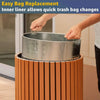 17-Gallon Commercial Round Outdoor Trash Can With Open Lid