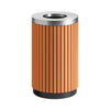 17-Gallon Commercial Round Outdoor Trash Can With Open Lid