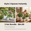 3-Piece White Stoneware Planter Pot Set with Embossed Texture