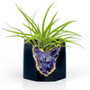 Black AMETHYST GEODE PLANTER