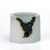 BLACK TOURMALINE GEODE PLANTER