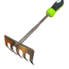 Stainless Steel 5 Tine Rake Cultivator Tiller Tool