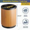 22-Gallon Heavy-Duty Commercial Outdoor Round Two-Stream Trash Can