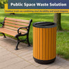 22-Gallon Heavy-Duty Commercial Outdoor Round Two-Stream Trash Can