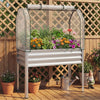 2 Pieces Galvanized Raised Garden Bed with Legs and Greenhouse Cover for Vegetable Flower