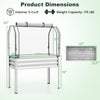 2 Pieces Galvanized Raised Garden Bed with Legs and Greenhouse Cover for Vegetable Flower