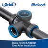 3/4" X 3/4" X 1" Blu-Lock Bullhead Tee 31684
