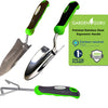Stainless Steel 3pc Gardening Tool Set (Includes Trowel Transplanter Cultivator)