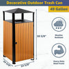 49-Gallon Heavy-Duty Commercial Outdoor Trash Can With Covered Top