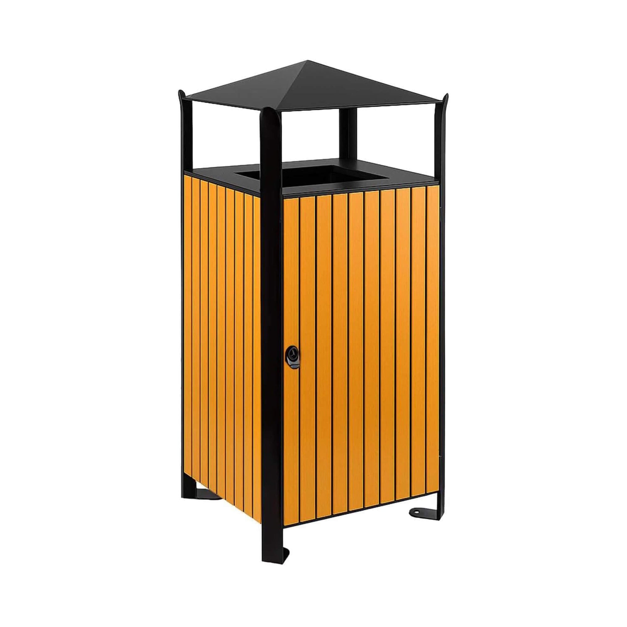 49-Gallon Heavy-Duty Commercial Outdoor Trash Can With Covered Top