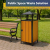 49-Gallon Heavy-Duty Commercial Outdoor Trash Can With Covered Top