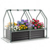 4 x 2 x 3 Feet Small Galvanized Raised Garden Bed with Greenhouse Cover
